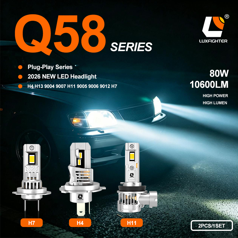 Tamamen yeni LUXFIGHTER 2026 Q58 serisi takılabilir LED otomotiv farları resmi olarak piyasaya sürüldü